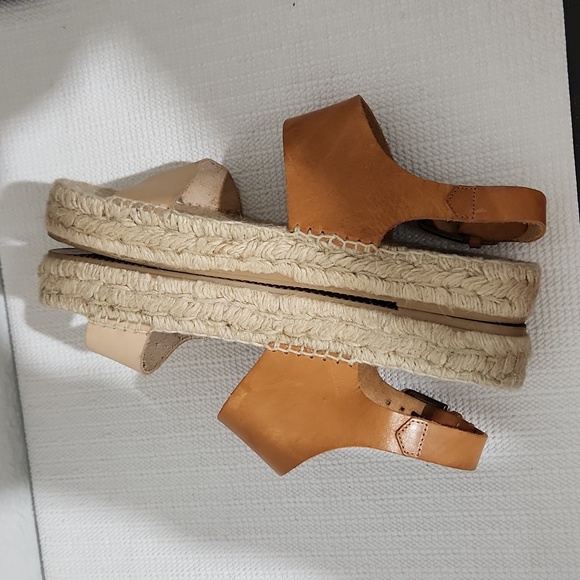 Soludos Espadrilles leather Flatform Two Tone sandals - Picture 6 of 12